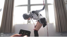 時雨の人形初体験  かわいいメイド服の下に水着？意識を失って良い感じ？
